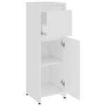vidaXL Dulap de baie, alb, 30x30x95 cm, lemn prelucrat