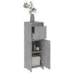 vidaXL Dulap de baie, gri beton, 30x30x95 cm, lemn prelucrat