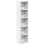 vidaXL Dulapuri CD-uri, 2 buc., alb, 21 x 16 x 93,5 cm, PAL