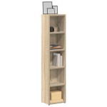 vidaXL Dulapuri CD-uri, 2 buc., stejar Sonoma, 21x16x93,5 cm, PAL