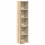 vidaXL Dulapuri CD-uri, 2 buc., stejar Sonoma, 21x16x93,5 cm, PAL