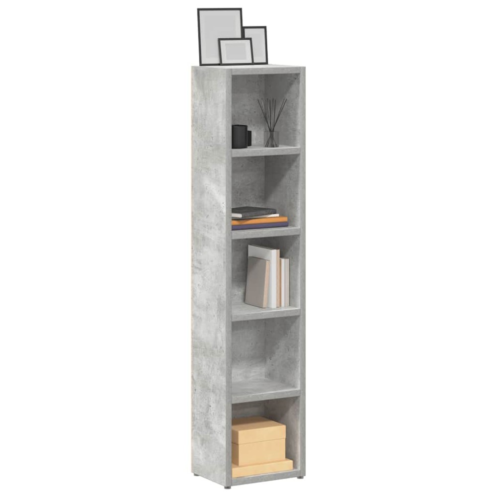vidaXL Dulapuri CD-uri, 2 buc., gri beton, 21 x 16 x 93,5 cm, PAL