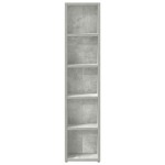 vidaXL Dulapuri CD-uri, 2 buc., gri beton, 21 x 16 x 93,5 cm, PAL