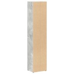 vidaXL Dulapuri CD-uri, 2 buc., gri beton, 21 x 16 x 93,5 cm, PAL