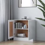 vidaXL Bibliotecă, alb, 82,5x30,5x80 cm, lemn prelucrat vidaXL Bibliotecă, alb, 82,5x30,5x80 cm, lemn prelucrat
