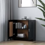 vidaXL Bibliotecă, negru, 82,5x30,5x80 cm, lemn prelucrat vidaXL Bibliotecă, negru, 82,5x30,5x80 cm, lemn prelucrat