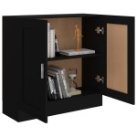 vidaXL Bibliotecă, negru, 82,5x30,5x80 cm, lemn prelucrat vidaXL Bibliotecă, negru, 82,5x30,5x80 cm, lemn prelucrat