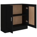 vidaXL Bibliotecă, negru, 82,5x30,5x80 cm, lemn prelucrat vidaXL Bibliotecă, negru, 82,5x30,5x80 cm, lemn prelucrat