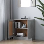 vidaXL Bibliotecă, gri beton, 82,5x30,5x80 cm, lemn prelucrat vidaXL Bibliotecă, gri beton, 82,5x30,5x80 cm, lemn prelucrat