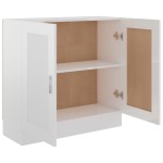 vidaXL Bibliotecă, alb extralucios, 82,5x30,5x80 cm, lemn prelucrat vidaXL Bibliotecă, alb extralucios, 82,5x30,5x80 cm, lemn prelucrat