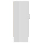 vidaXL Bibliotecă, alb extralucios, 82,5x30,5x80 cm, lemn prelucrat vidaXL Bibliotecă, alb extralucios, 82,5x30,5x80 cm, lemn prelucrat