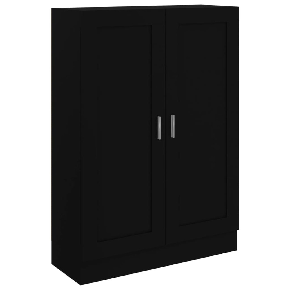 vidaXL Bibliotecă, negru, 82,5 x 30,5 x 115 cm, lemn prelucrat