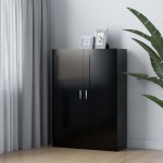 vidaXL Bibliotecă, negru, 82,5 x 30,5 x 115 cm, lemn prelucrat vidaXL Bibliotecă, negru, 82,5 x 30,5 x 115 cm, lemn prelucrat