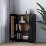 vidaXL Bibliotecă, negru, 82,5 x 30,5 x 115 cm, lemn prelucrat vidaXL Bibliotecă, negru, 82,5 x 30,5 x 115 cm, lemn prelucrat