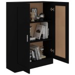 vidaXL Bibliotecă, negru, 82,5 x 30,5 x 115 cm, lemn prelucrat vidaXL Bibliotecă, negru, 82,5 x 30,5 x 115 cm, lemn prelucrat