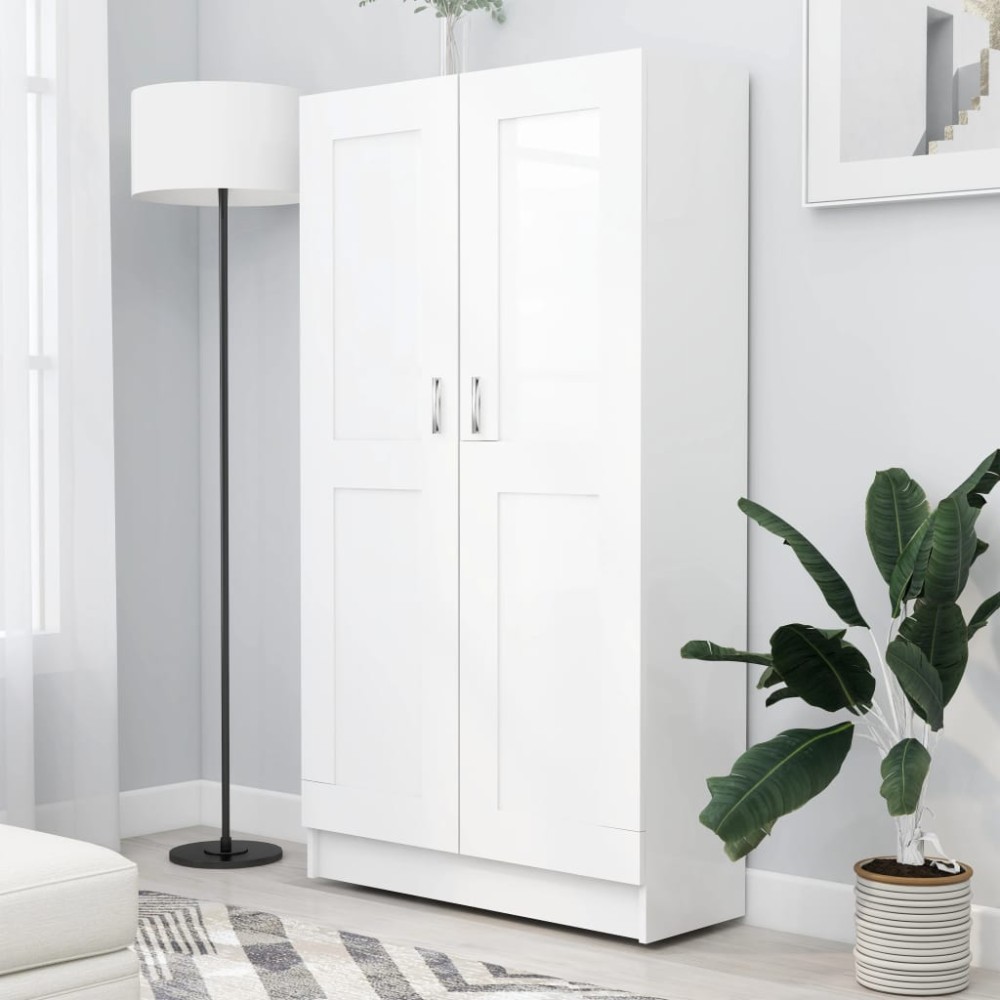 vidaXL Bibliotecă, alb, 82,5 x 30,5 x 150 cm, lemn prelucrat
