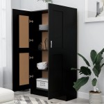vidaXL Bibliotecă, negru, 82,5x30,5x150 cm, lemn prelucrat vidaXL Bibliotecă, negru, 82,5x30,5x150 cm, lemn prelucrat