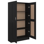 vidaXL Bibliotecă, negru, 82,5x30,5x150 cm, lemn prelucrat vidaXL Bibliotecă, negru, 82,5x30,5x150 cm, lemn prelucrat