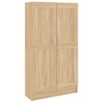 vidaXL Bibliotecă, stejar Sonoma, 82,5x30,5x150 cm, lemn prelucrat vidaXL Bibliotecă, stejar Sonoma, 82,5x30,5x150 cm, lemn prelucrat