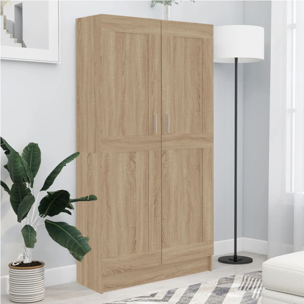 vidaXL Bibliotecă, stejar Sonoma, 82,5x30,5x150 cm, lemn prelucrat