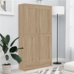 vidaXL Bibliotecă, stejar Sonoma, 82,5x30,5x150 cm, lemn prelucrat vidaXL Bibliotecă, stejar Sonoma, 82,5x30,5x150 cm, lemn prelucrat