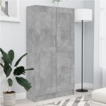 vidaXL Bibliotecă, gri beton, 82,5 x 30,5 x 150 cm, lemn prelucrat vidaXL Bibliotecă, gri beton, 82,5 x 30,5 x 150 cm, lemn prelucrat