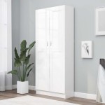 vidaXL Bibliotecă, alb, 82,5x30,5x185,5 cm, lemn prelucrat vidaXL Bibliotecă, alb, 82,5x30,5x185,5 cm, lemn prelucrat