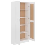 vidaXL Bibliotecă, alb, 82,5x30,5x185,5 cm, lemn prelucrat vidaXL Bibliotecă, alb, 82,5x30,5x185,5 cm, lemn prelucrat