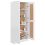 vidaXL Bibliotecă, alb, 82,5x30,5x185,5 cm, lemn prelucrat vidaXL Bibliotecă, alb, 82,5x30,5x185,5 cm, lemn prelucrat