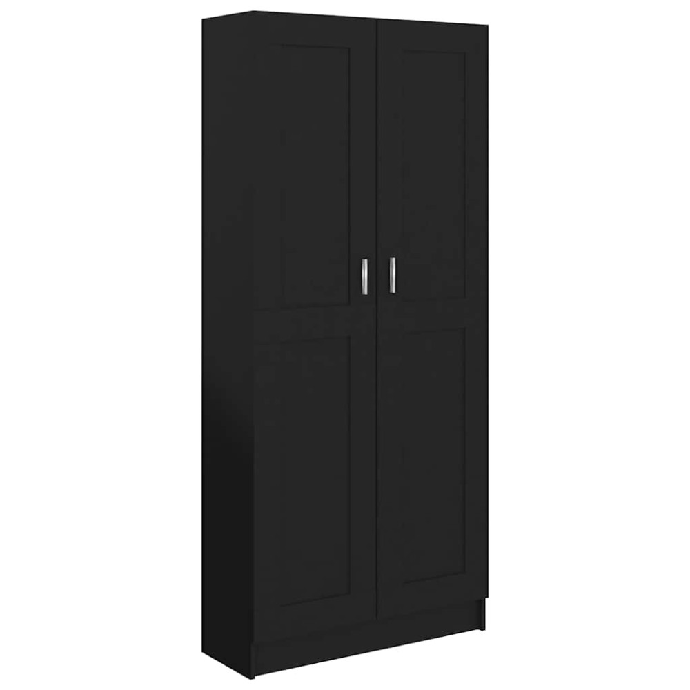vidaXL Bibliotecă, negru, 82,5x30,5x185,5 cm, lemn prelucrat
