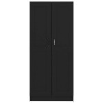 vidaXL Bibliotecă, negru, 82,5x30,5x185,5 cm, lemn prelucrat vidaXL Bibliotecă, negru, 82,5x30,5x185,5 cm, lemn prelucrat