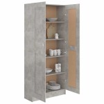 vidaXL Bibliotecă, gri beton, 82,5 x 30,5 x 185,5 cm, lemn prelucrat vidaXL Bibliotecă, gri beton, 82,5 x 30,5 x 185,5 cm, lemn prelucrat