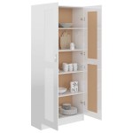 vidaXL Bibliotecă, alb extralucios, 82,5x30,5x185,5 cm, lemn prelucrat