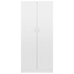 vidaXL Bibliotecă, alb extralucios, 82,5x30,5x185,5 cm, lemn prelucrat