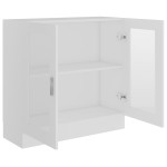 vidaXL Dulap cu vitrină, alb, 82,5 x 30,5 x 80 cm, lemn prelucrat vidaXL Dulap cu vitrină, alb, 82,5 x 30,5 x 80 cm, lemn prelucrat