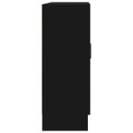 vidaXL Dulap cu vitrină, negru, 82,5x30,5x80 cm, lemn prelucrat vidaXL Dulap cu vitrină, negru, 82,5x30,5x80 cm, lemn prelucrat