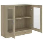 vidaXL Dulap cu vitrină, stejar sonoma 82,5x30,5x80 cm lemn prelucrat vidaXL Dulap cu vitrină, stejar sonoma 82,5x30,5x80 cm lemn prelucrat