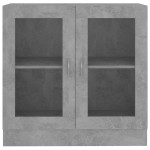 vidaXL Dulap cu vitrină, gri beton, 82,5x30,5x80 cm, lemn prelucrat vidaXL Dulap cu vitrină, gri beton, 82,5x30,5x80 cm, lemn prelucrat