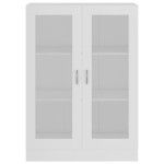 vidaXL Dulap cu vitrină, alb, 82,5 x 30,5 x 115 cm, lemn prelucrat vidaXL Dulap cu vitrină, alb, 82,5 x 30,5 x 115 cm, lemn prelucrat