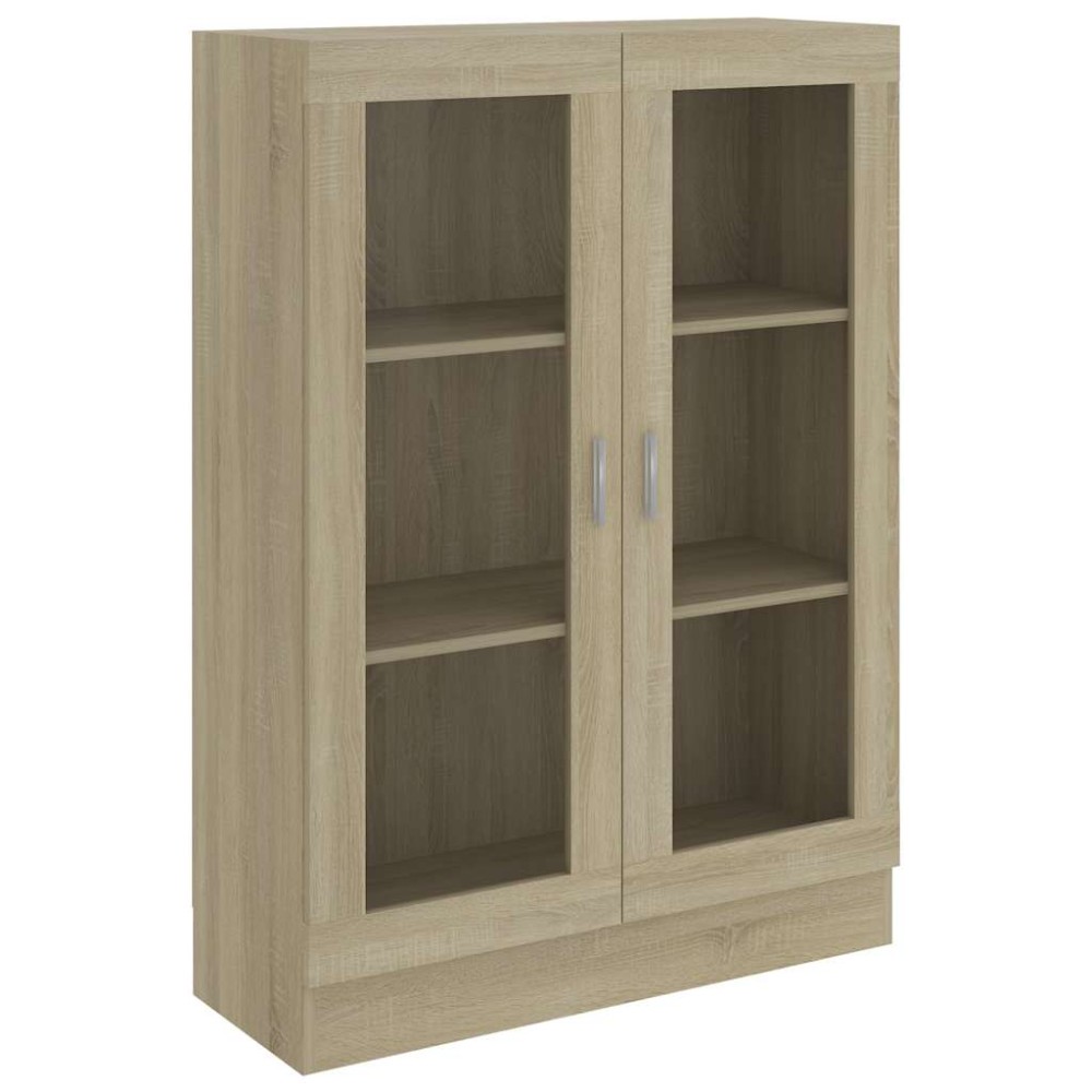 vidaXL Dulap cu vitrină stejar sonoma 82,5x30,5x115 cm lemn prelucrat