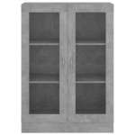 vidaXL Dulap cu vitrină, gri beton, 82,5x30,5x115 cm, lemn prelucrat vidaXL Dulap cu vitrină, gri beton, 82,5x30,5x115 cm, lemn prelucrat