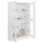 vidaXL Dulap cu vitrină, alb, 82,5x30,5x150 cm, lemn prelucrat vidaXL Dulap cu vitrină, alb, 82,5x30,5x150 cm, lemn prelucrat
