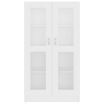 vidaXL Dulap cu vitrină, alb, 82,5x30,5x150 cm, lemn prelucrat vidaXL Dulap cu vitrină, alb, 82,5x30,5x150 cm, lemn prelucrat
