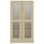 vidaXL Dulap cu vitrină stejar sonoma 82,5x30,5x150 cm, lemn prelucrat vidaXL Dulap cu vitrină stejar sonoma 82,5x30,5x150 cm, lemn prelucrat