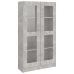 vidaXL Dulap cu vitrină, gri beton, 82,5x30,5x150 cm, lemn prelucrat vidaXL Dulap cu vitrină, gri beton, 82,5x30,5x150 cm, lemn prelucrat