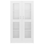 vidaXL Dulap vitrină, alb extralucios 82,5x30,5x150 cm lemn prelucrat