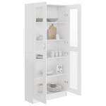 vidaXL Dulap cu vitrină, alb, 82,5 x 30,5 x 185,5 cm, lemn prelucrat vidaXL Dulap cu vitrină, alb, 82,5 x 30,5 x 185,5 cm, lemn prelucrat