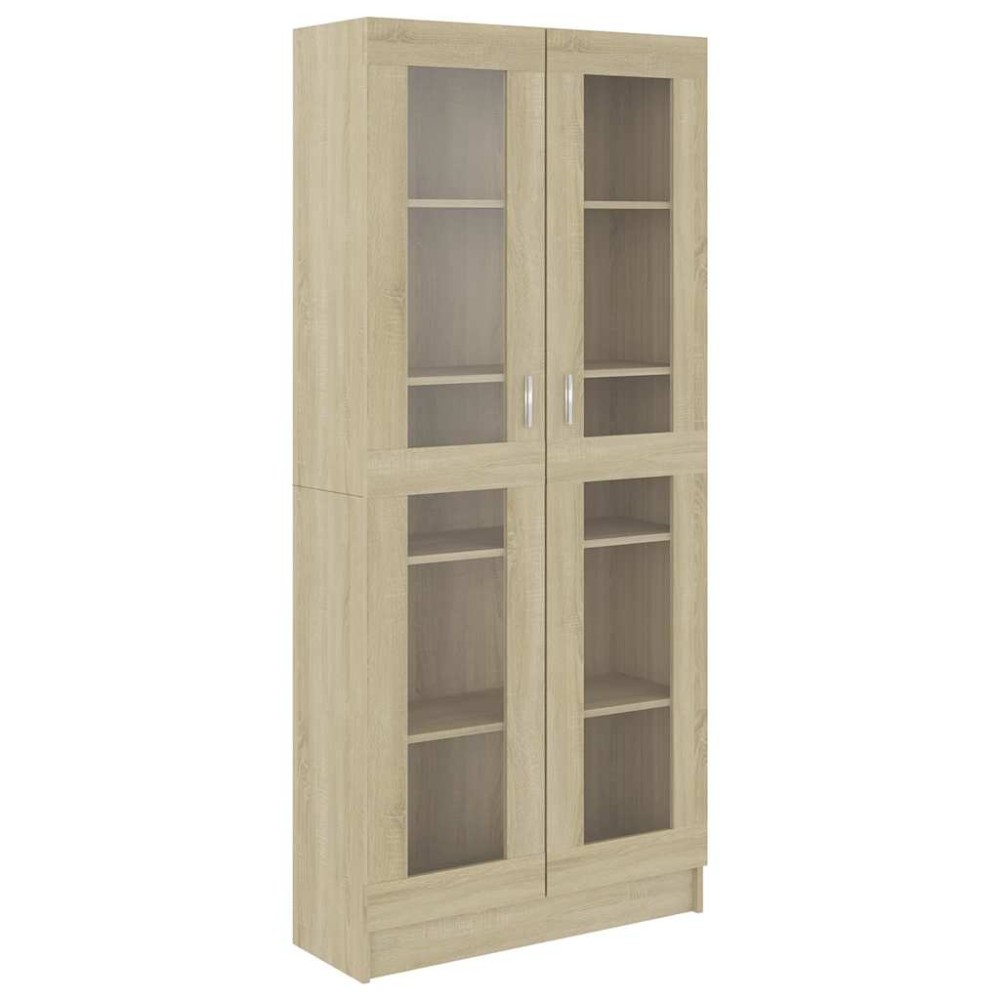 vidaXL Dulap vitrină, stejar sonoma 82,5x30,5x185,5 cm lemn prelucrat