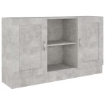 vidaXL Dulap, gri beton, 120x30,5x70 cm, lemn prelucrat vidaXL Dulap, gri beton, 120x30,5x70 cm, lemn prelucrat