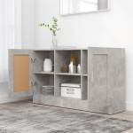 vidaXL Dulap, gri beton, 120x30,5x70 cm, lemn prelucrat vidaXL Dulap, gri beton, 120x30,5x70 cm, lemn prelucrat